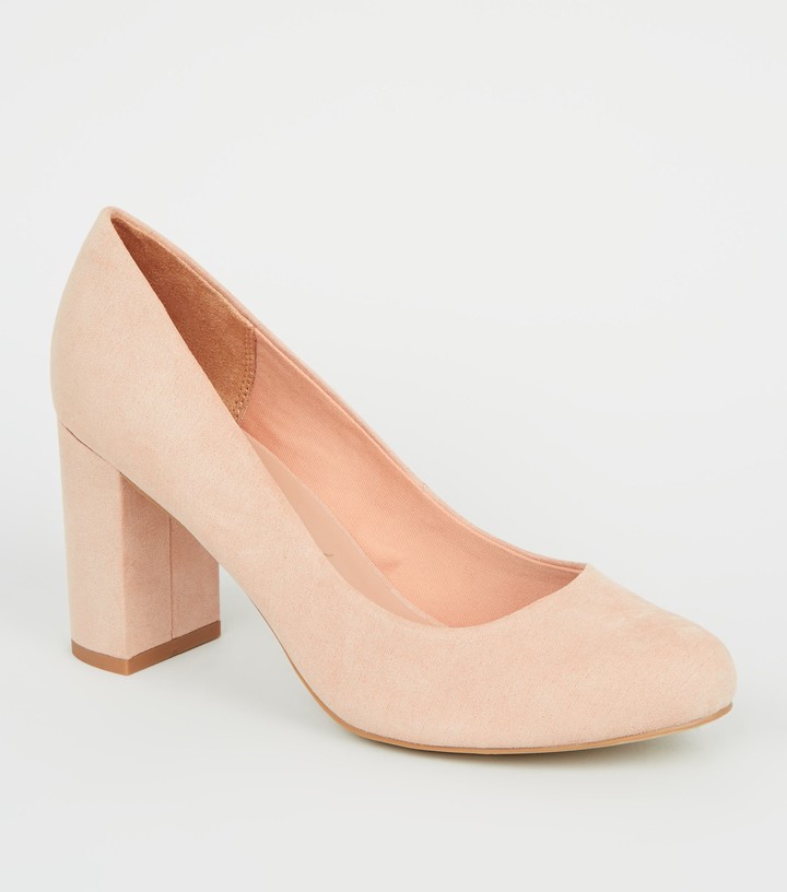 pink court shoes wide fit