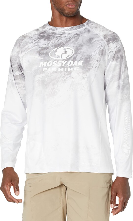 Mossy Oak Men's Fishing Shirts Long Sleeve with 40+ UPF Sun