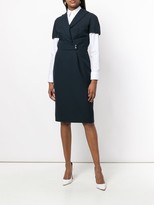 Thumbnail for your product : Christian Dior 2010s Pre-Owned Belted Short-Sleeve Dress