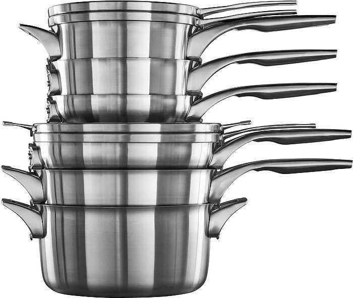 Calphalon Premier Space Saving 10pc Stainless Steel Cookware Set