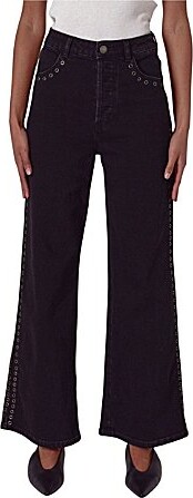 ROLLA'S Jeans Sailor Scoop Eyelet High Rise Wide Leg Jeans