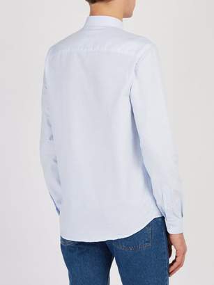 Ami Striped Cotton Shirt - Mens - Blue White