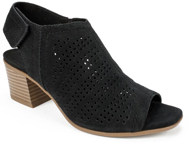 white mountain peep toe booties