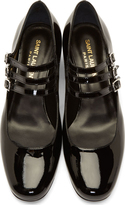 Thumbnail for your product : Saint Laurent Black Glittered Heel Mary Janes