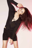 Thumbnail for your product : LnA Lace Up Blouse in Black