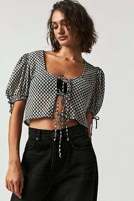 free people polka dot top