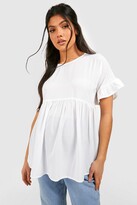 Thumbnail for your product : boohoo Maternity Cross Back Woven Smock Top