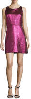 Thumbnail for your product : Milly Sleeveless Lurex®; Jacquard A-Line Dress, Fuchsia