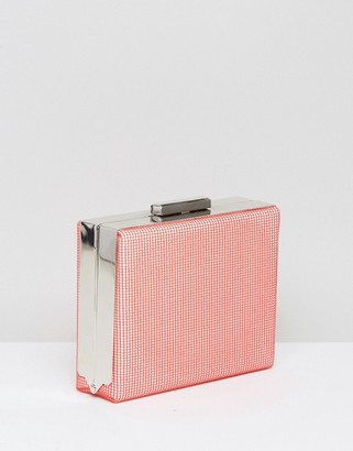 French Connection Ana Mesh Grid Clutch Bag