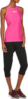Thumbnail for your product : adidas by Stella McCartney Cropped cotton-blend track pants