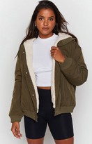 Thumbnail for your product : Beginning Boutique Avenue Sherpa Parka Khaki