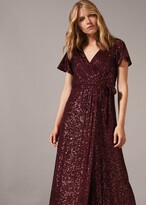 Thumbnail for your product : Phase Eight Amily Sequin Wrap Dress