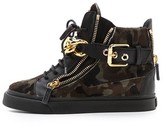 Thumbnail for your product : Giuseppe Zanotti Haircalf Double Zip Sneakers