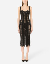 Thumbnail for your product : Dolce & Gabbana Charmeuse Calf-Length Dress With Laces And Eyelets