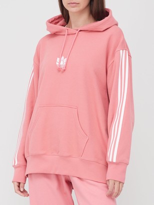 adidas 3D Trefoil Oversized Hoodie - Pink - ShopStyle