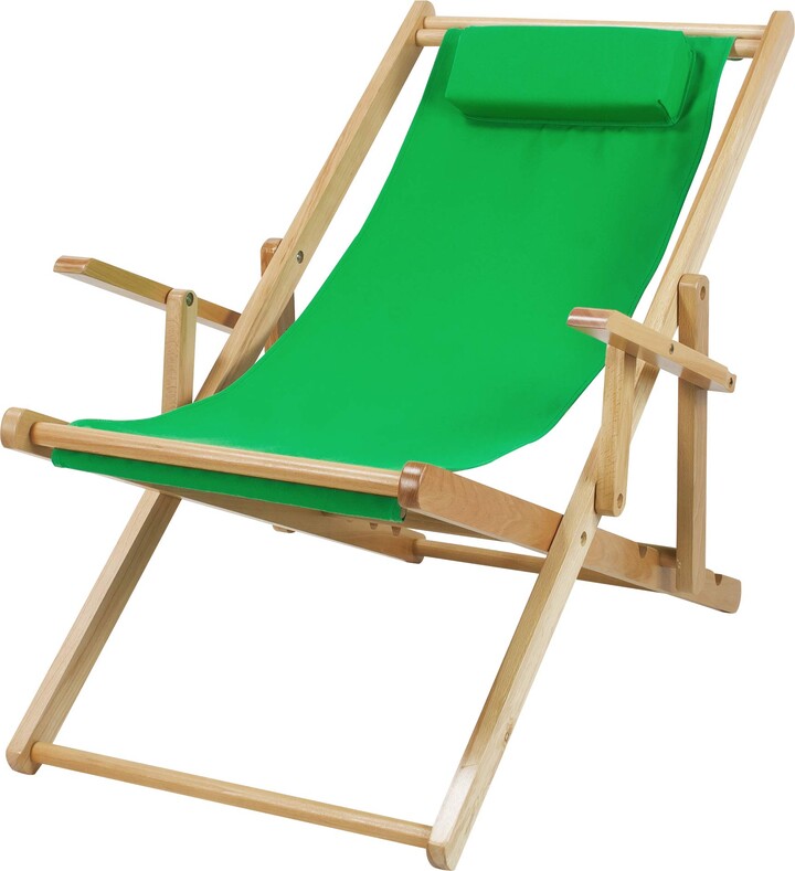 Casual Home Sling Chair Natural Frame-Purple Canvas
