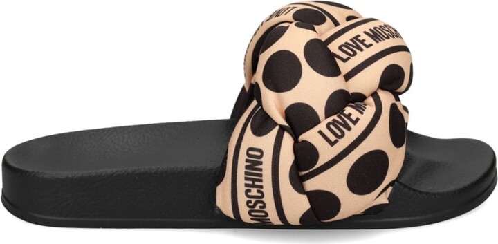 Farfetch Love Moschino Quilted Slides Love Moschino Sliders Women&