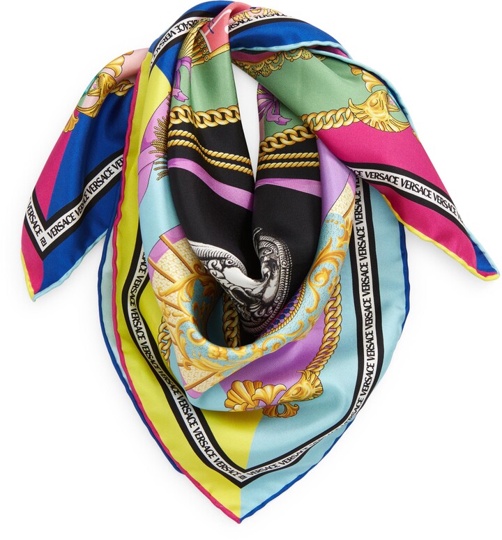 Authentic NOVESPAZIO designer silk twill scarf vintage square