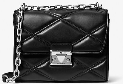 Marilyn Small Metallic Saffiano Leather Crossbody Bag