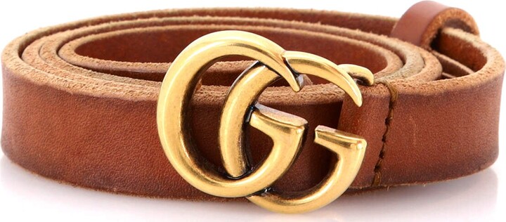 GUCCI GG Marmont Belt Leather Thin 95