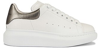 Alexander McQueen Leather Platform Sneakers in White