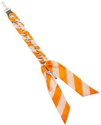 Fendi Strap You Whipstitched Ribbon Short Bag Strap - Womens - Orange Multi