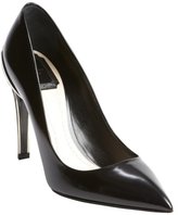 Thumbnail for your product : Christian Dior black leather point toe silver detail pumps