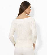 Thumbnail for your product : Lauren Ralph Lauren Cable-Knit Ballet-Neck Sweater