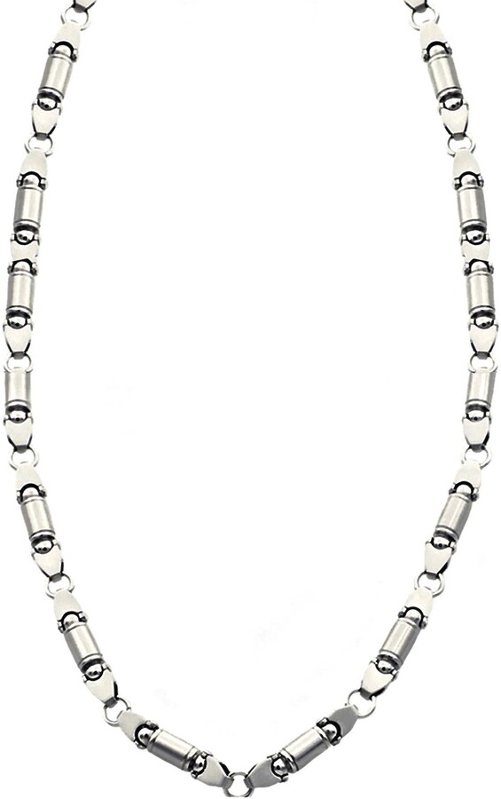 Jane Basch Designs Men's Stainless Steel Barrel Chain Necklace ShopStyle