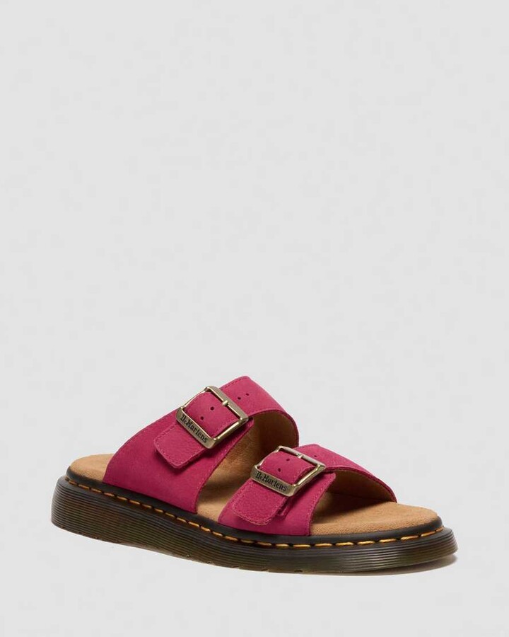 Dr. Martens Josef Nubuck Leather Slide Sandals