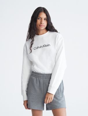Calvin Sweatshirts ShopStyle & Women\'s Klein White Hoodies |