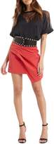 Thumbnail for your product : Morgan Asymmetrical Mini-Skirt Pleated Effect
