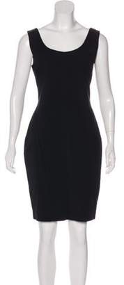 Pierantonio Gaspari Sleeveless Knee-Length Dress Black Sleeveless Knee-Length Dress