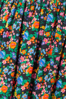 Thumbnail for your product : Tibi Sabine Floral-print Cotton-poplin Maxi Skirt - Black