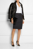 Thumbnail for your product : Oscar de la Renta Wool-blend felt pencil skirt