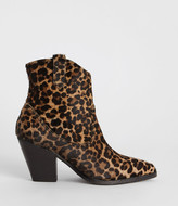 western leopard booties