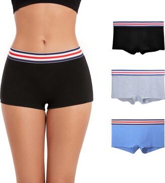 ZLYC Women Cotton Boyshorts Comfort Breathable Panties Stretch Underwear -  ShopStyle Knickers