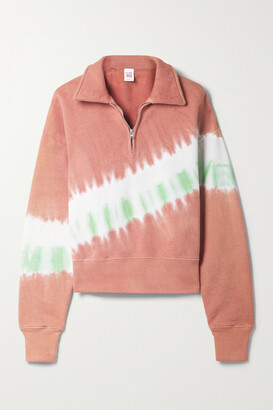 RE/DONE + Hanes 70s Tie-dyed Cotton-jersey Sweatshirt - Orange