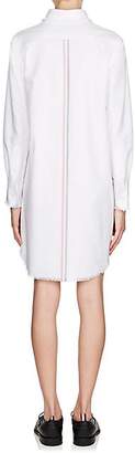 Thom Browne Women's Frayed Cotton Oxford Cloth Shirtdress - White