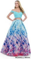 Thumbnail for your product : Morrell Maxie Two Piece Off the Shoulder Ombre Ball Gown