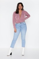 Thumbnail for your product : Nasty Gal Womens Down Town Plunging Wrap Top - Purple - 6