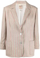 Thumbnail for your product : Céline Pre-Owned Pre-Owned Striped Buttoned Blazer
