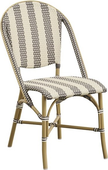 Sika Design Affaire Sofie Stripe Outdoor Dining Side Chair in Brown