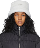 Thumbnail for your product : Prada White Shearling Bucket Hat