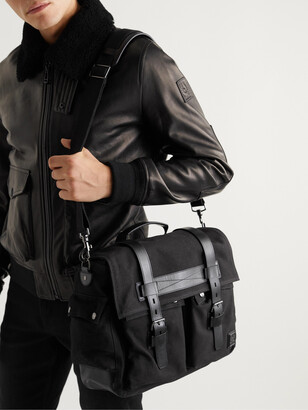 Belstaff Leather Messenger Bag - ShopStyle