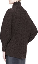 Thumbnail for your product : Oscar de la Renta Long Chunky-Knit Cardigan