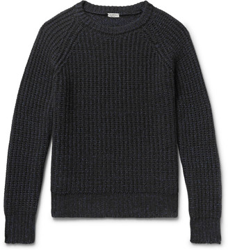 Eidos - Ribbed Mélange Cashmere and Cotton-Blend Sweater