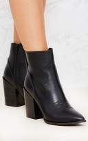 Thumbnail for your product : PrettyLittleThing Black Western Boot