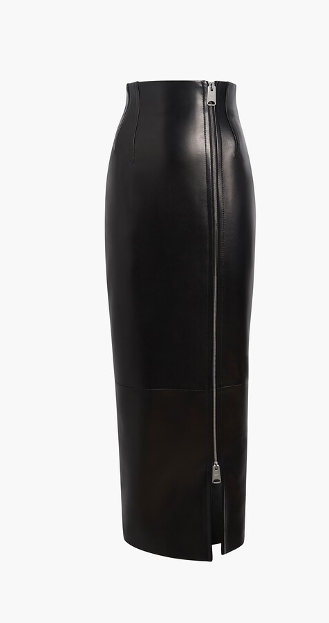 Gres Skirt in Black Leather