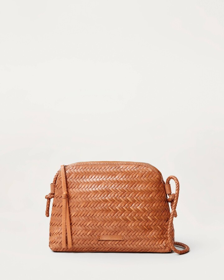 Mallory Timber Brown Woven Crossbody